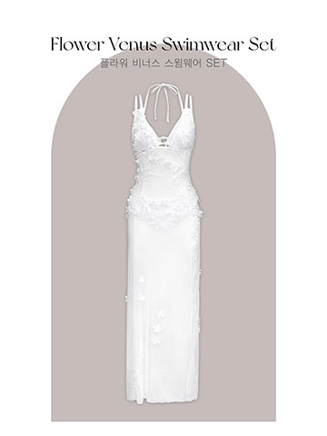 qung ビーナススイムウエアset クン Flowerビーナススイムウェアset カラー:ホワイト