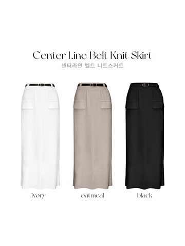 クン センターラインベルトニットsk カラー:ブラック