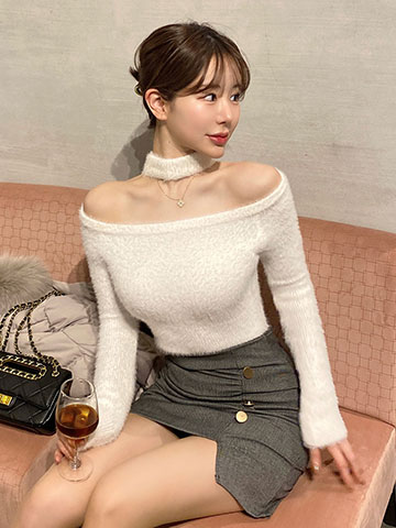 クン チョーカーknit top カラー: